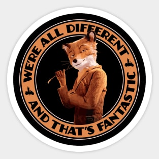 Fantastic Mr Fox - We're all Different Sticker